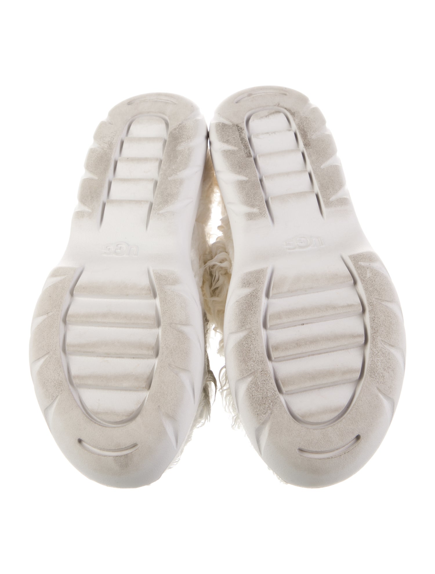 Shearling Patterned Slingback Sandals