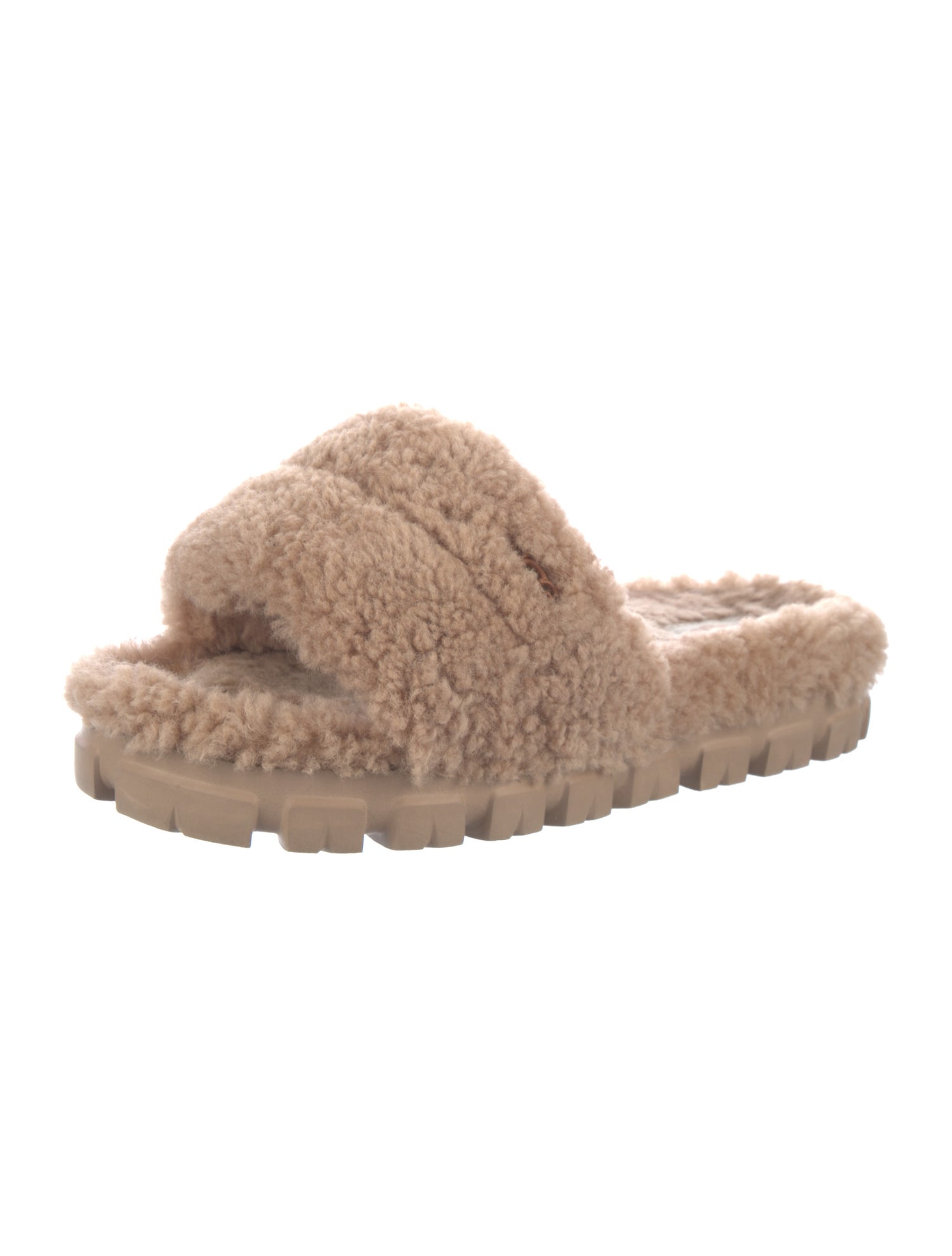 UGG Shearling Fur Trim Slides