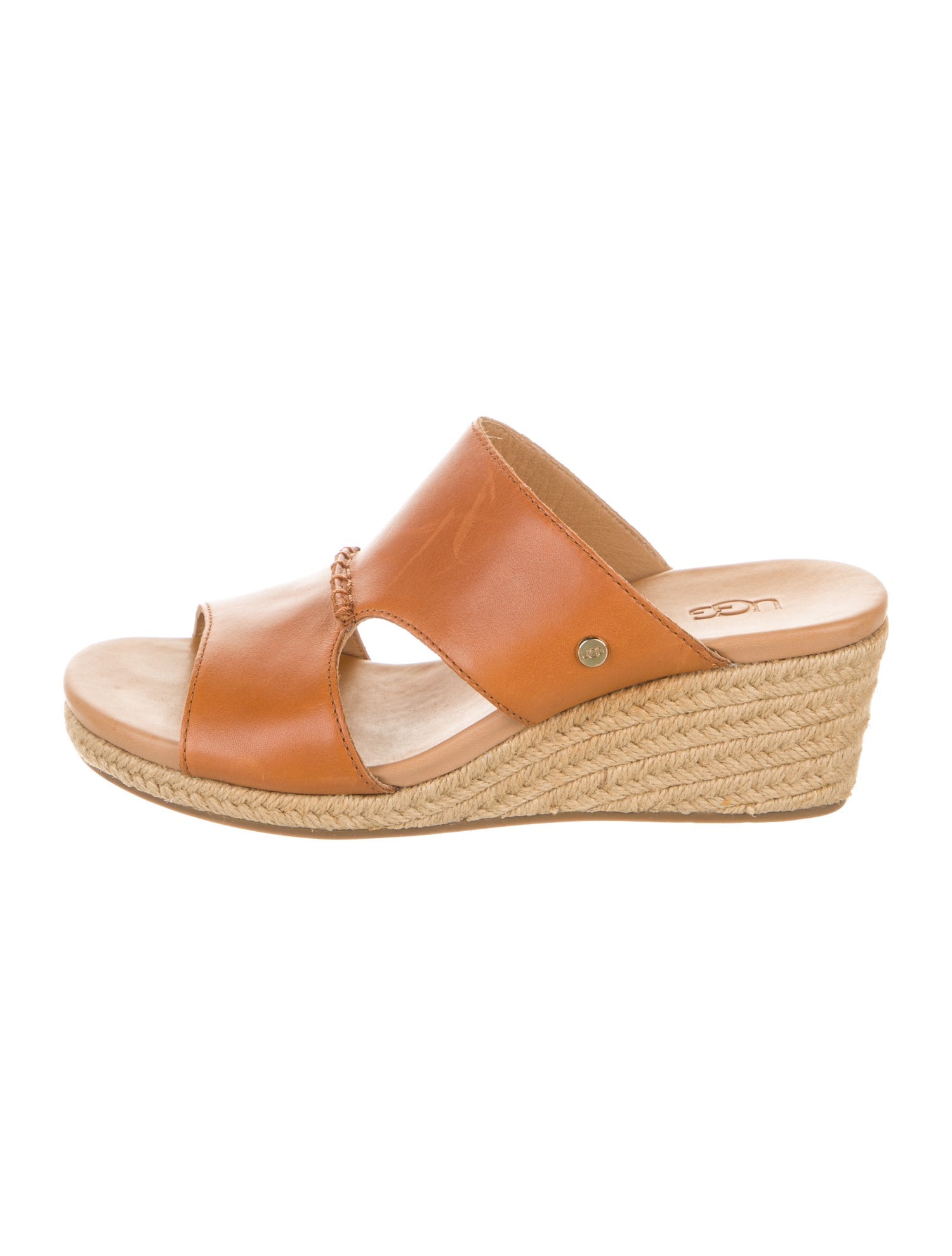 UGG Leather Cutout Accent Espadrilles