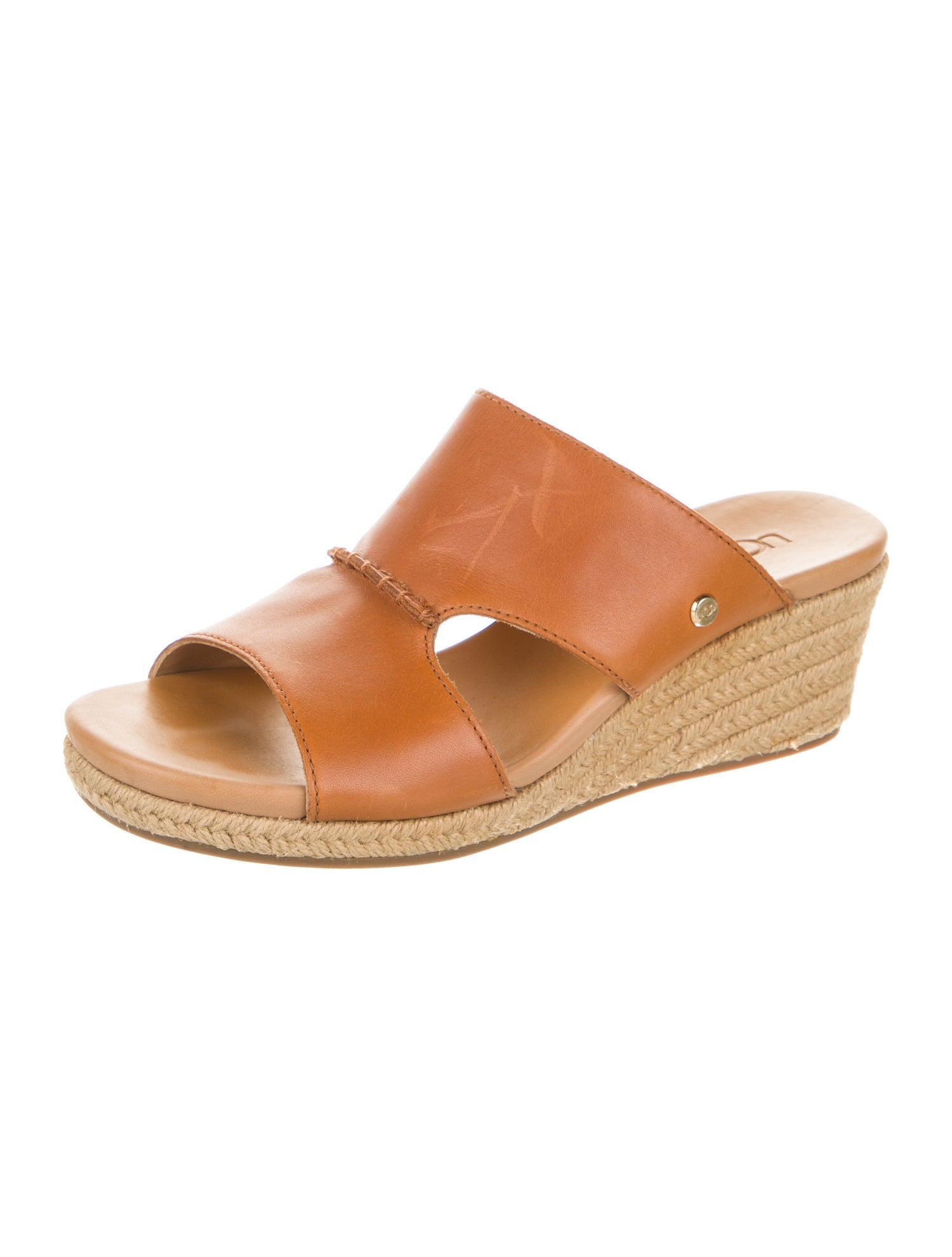 UGG Leather Cutout Accent Espadrilles