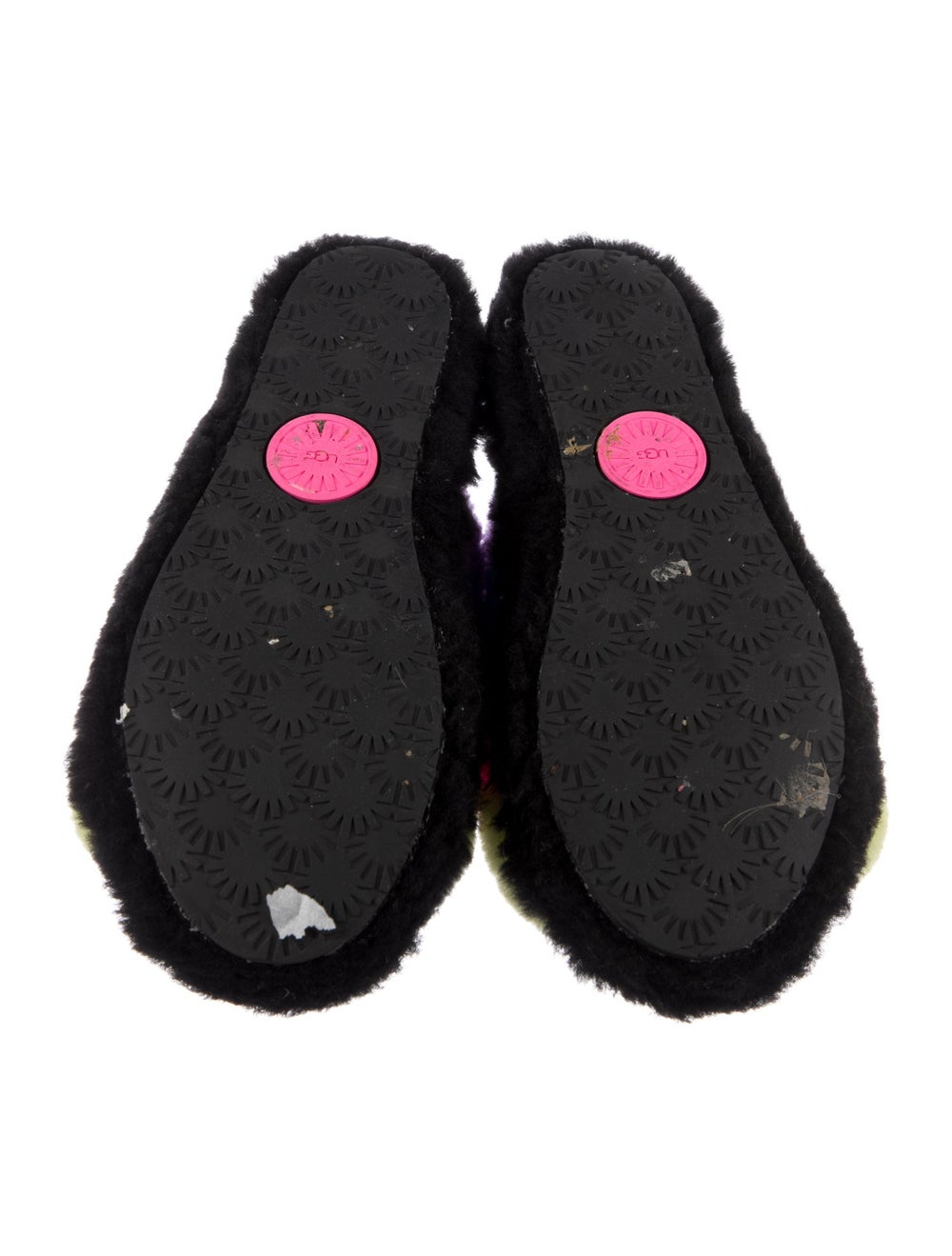 UGG Shearling Colorblock Pattern Slingback Sandals - image 5