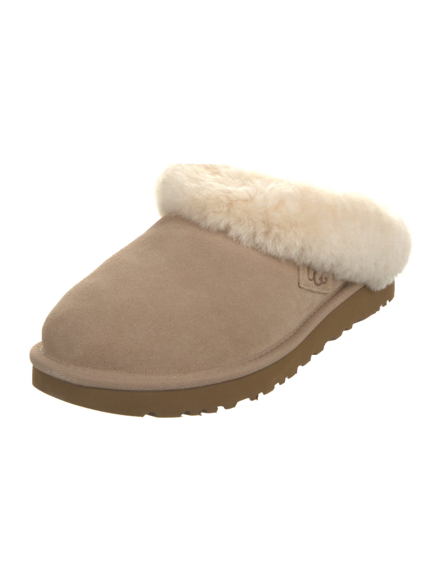 UGG Suede Fur Trim Mules w/ Tags