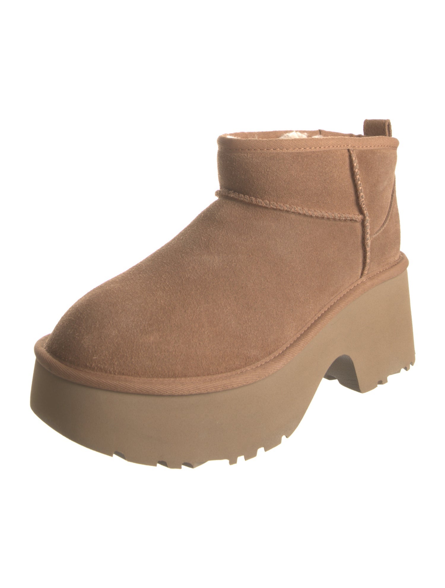 UGG Suede Fur Trim Boots