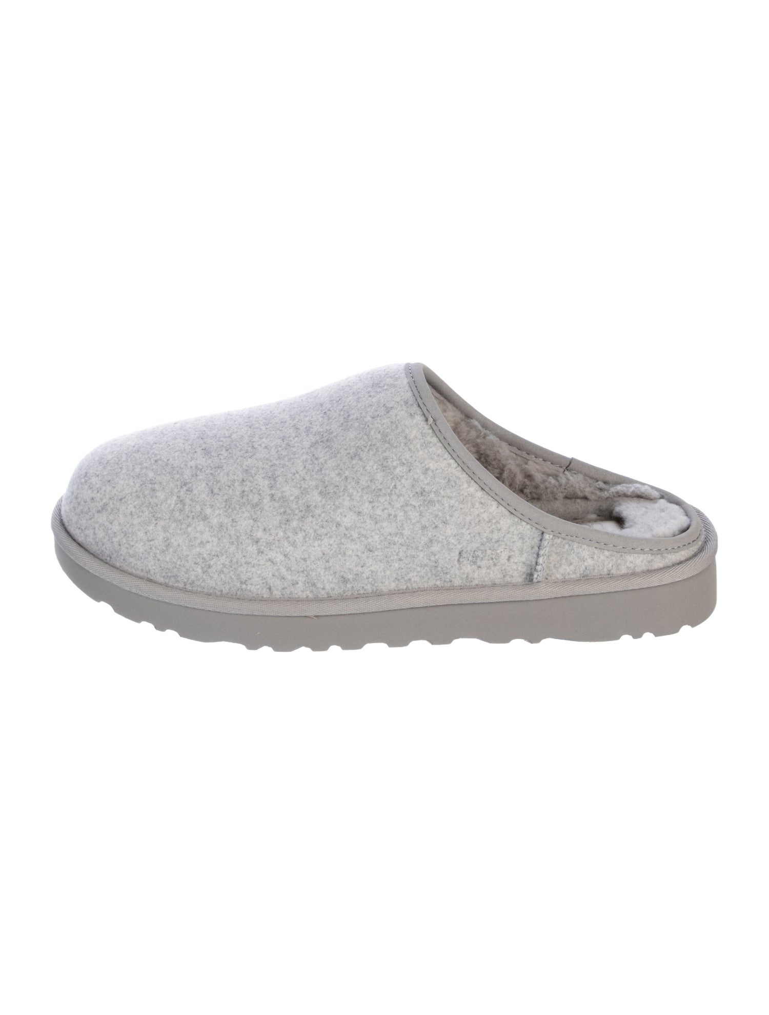 UGG Wool Fur Trim Slippers