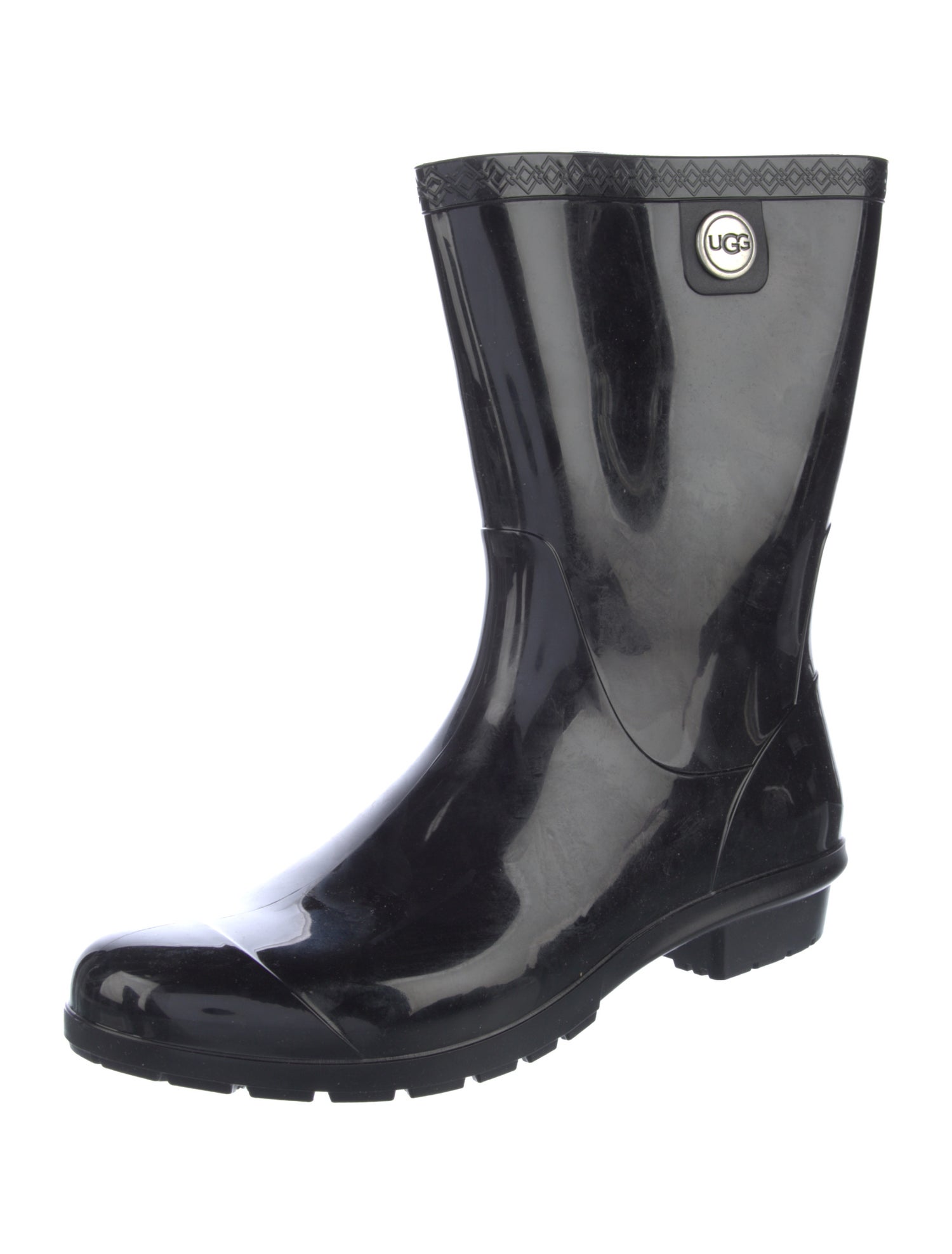 UGG Rubber Fur Trim Rain Boots