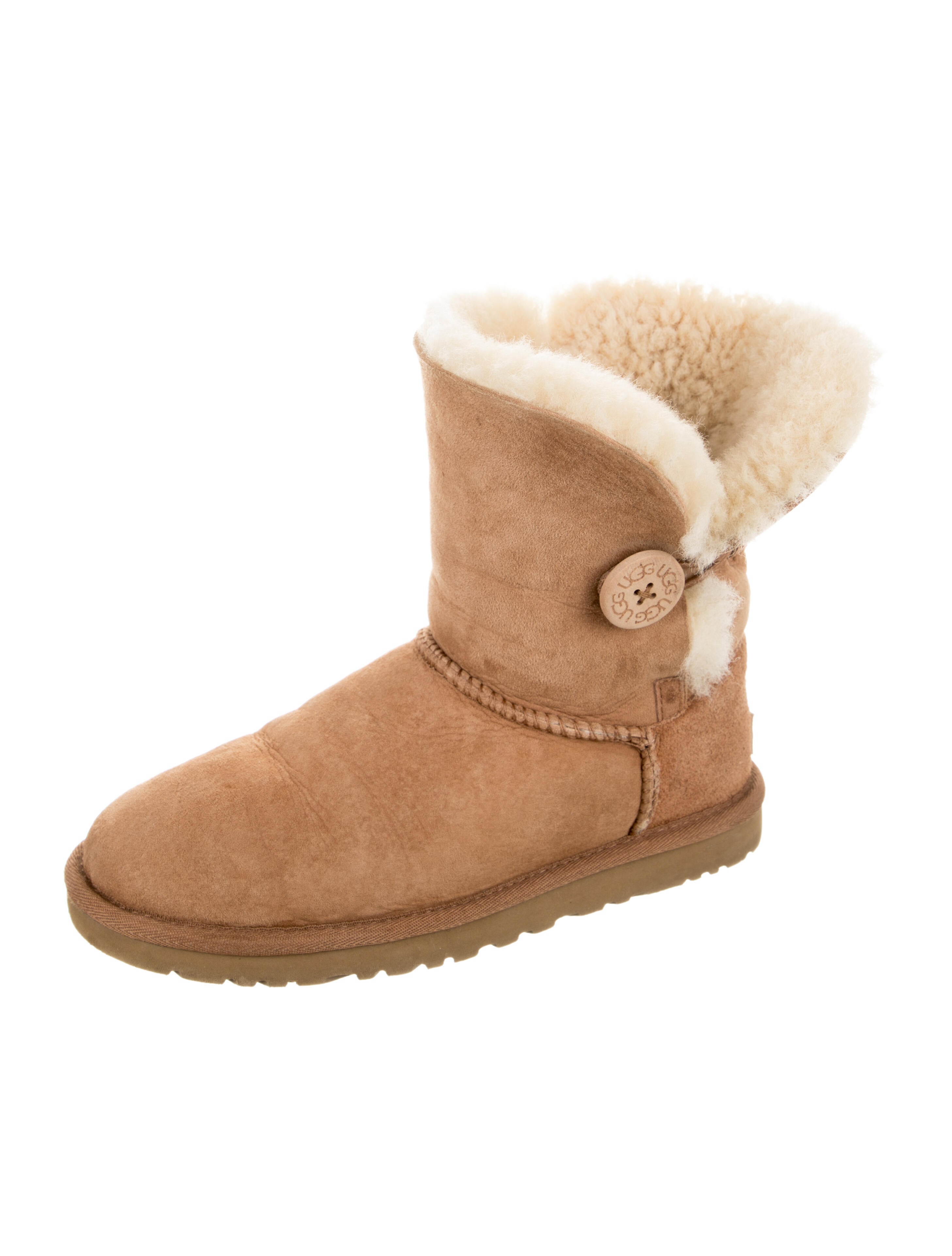 UGG Suede Fur Trim Snow Boots