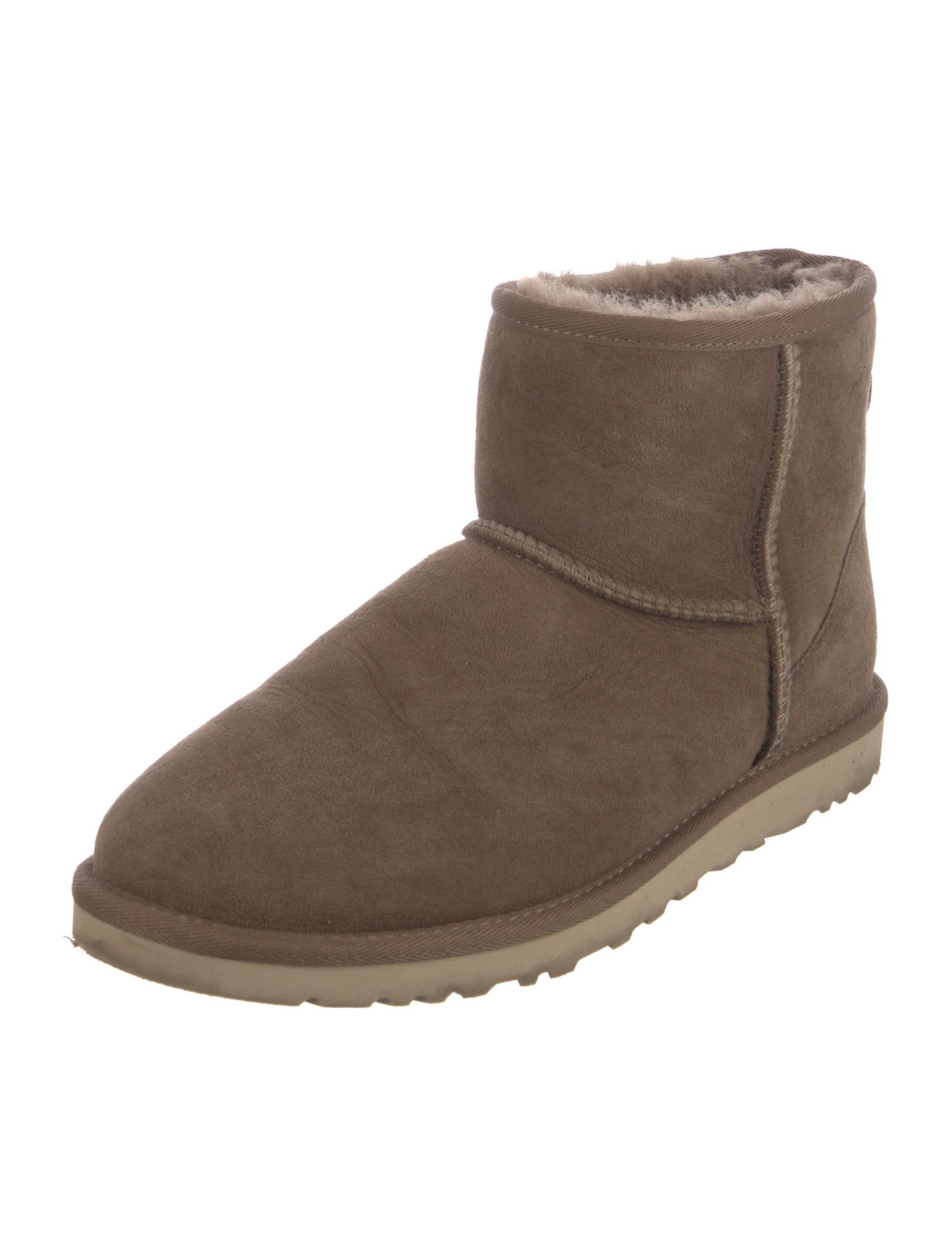 UGG Suede Fur Trim Boots
