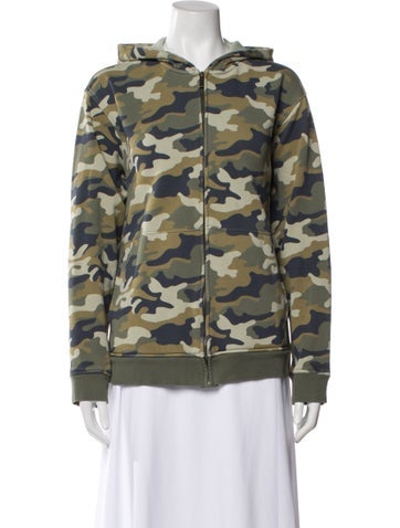 Pre-owned Ugg Camouflage Print Open Front Hoodie In Multi