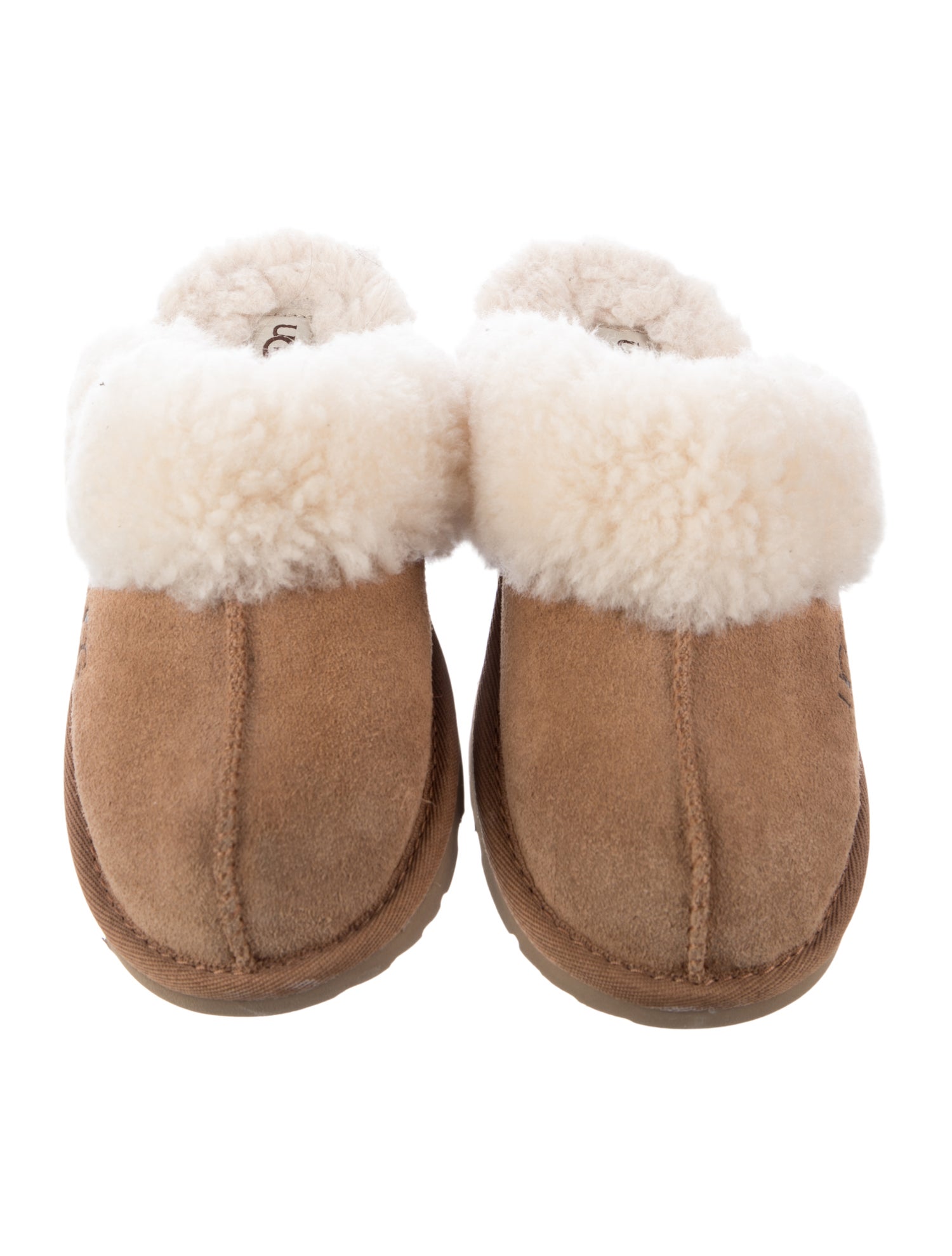 UGG Suede and Shearling Flat Mules