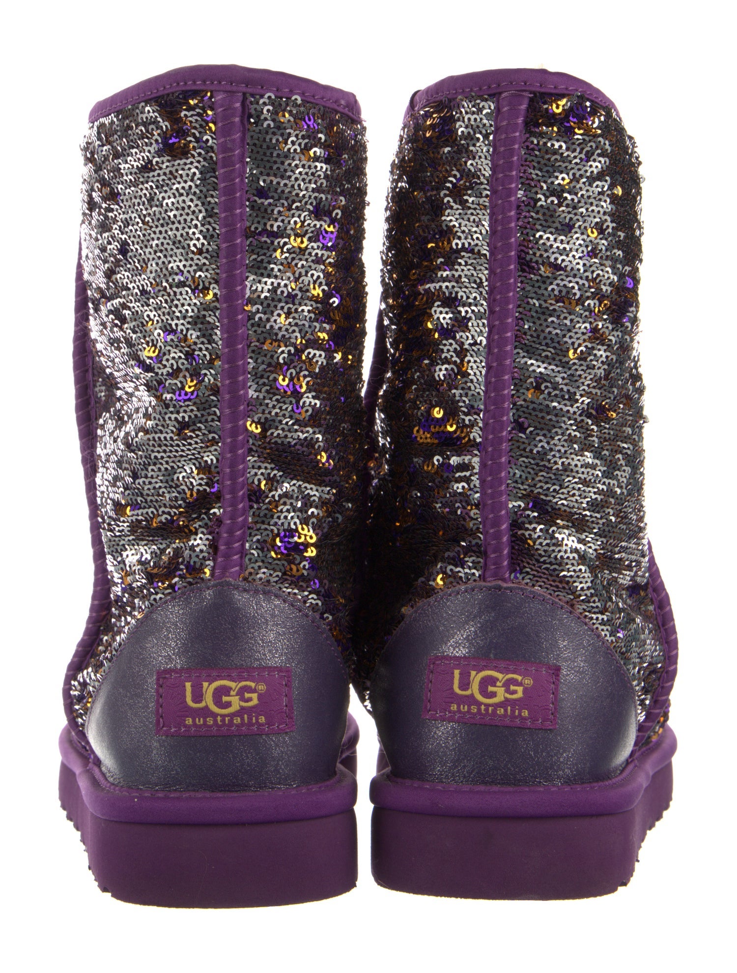 Sequins Patterned Combat Boots