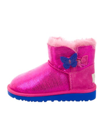 UGG Australia Girls' Mini Bailey Button Booties w/ Tags
