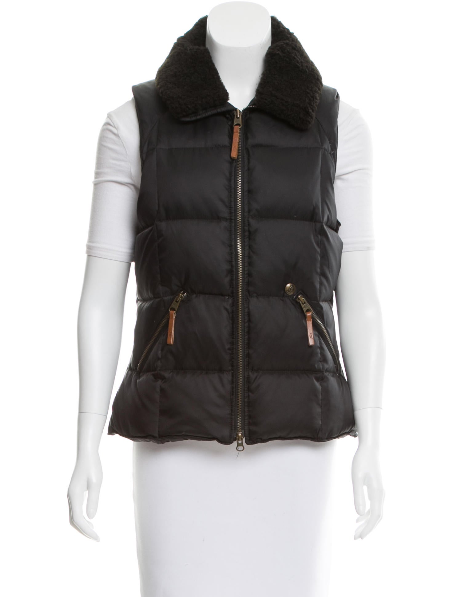 UGG Australia ShearlingTrimmed Puffer Vest Clothing WUUGG21197