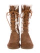 UGG Australia Suede Lace-Up Knee-High Boots