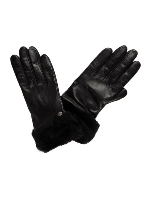 UGG Leather Shearling Gloves w/ Tags Black