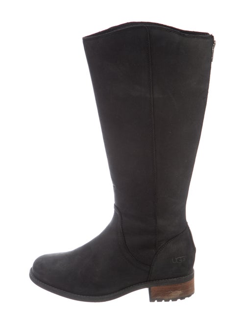 UGG Suede Riding Boots Black