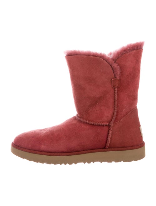 UGG Signature Logo Suede Boots Red