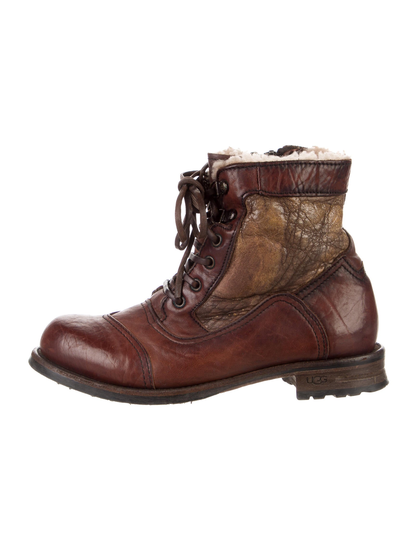 ugg combat boots brown