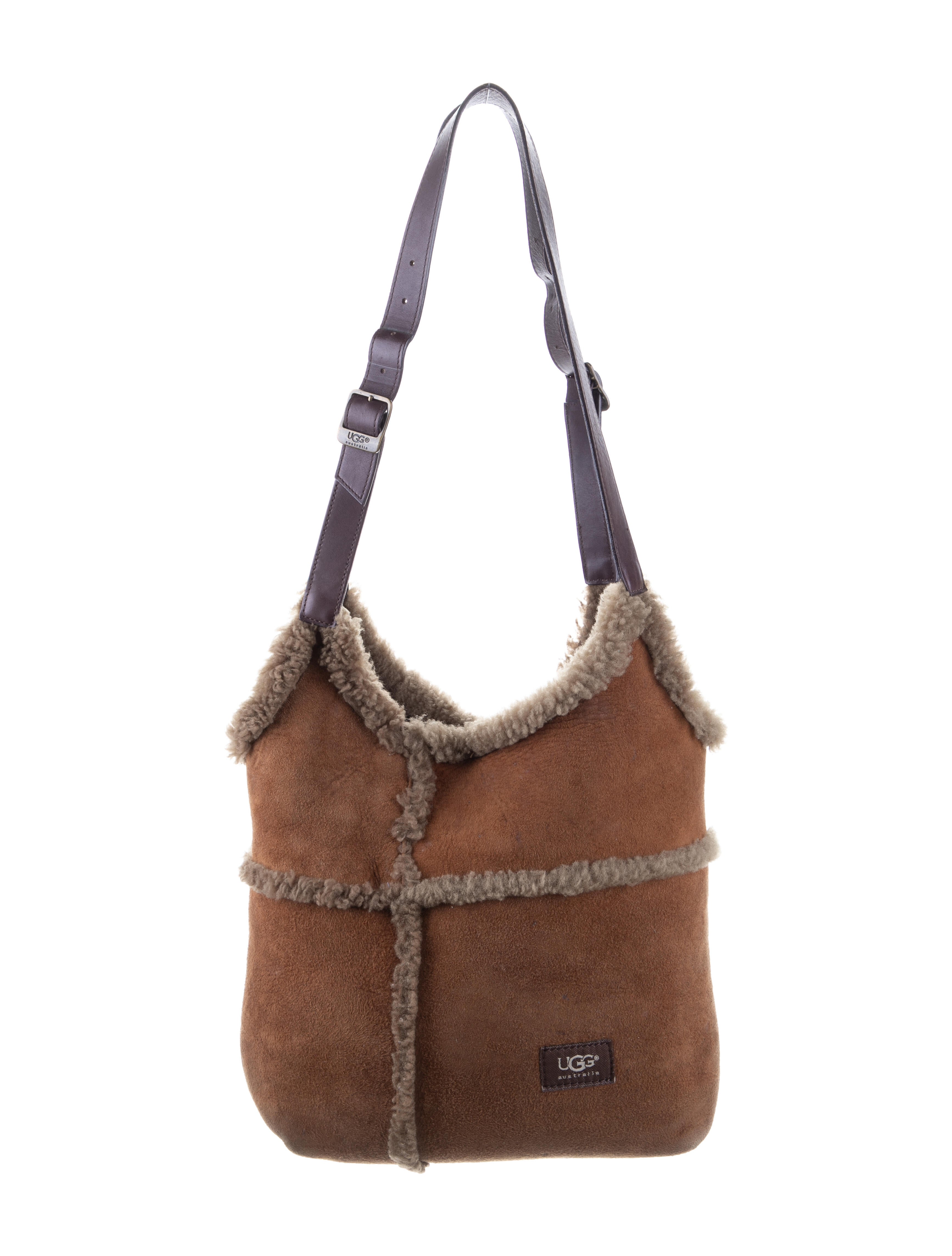 UGG Leather-Trimmed Shearling Hobo