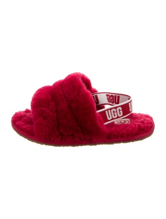 UGG UGG Girls' Logo Shearling Slippers
