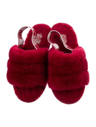 UGG UGG Girls' Logo Shearling Slippers