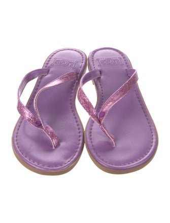 UGG Leather Animal Print Flip Flops