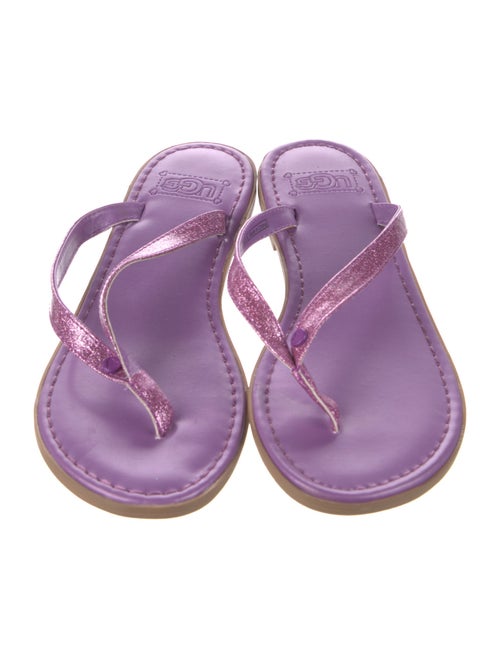 UGG Leather Animal Print Flip Flops