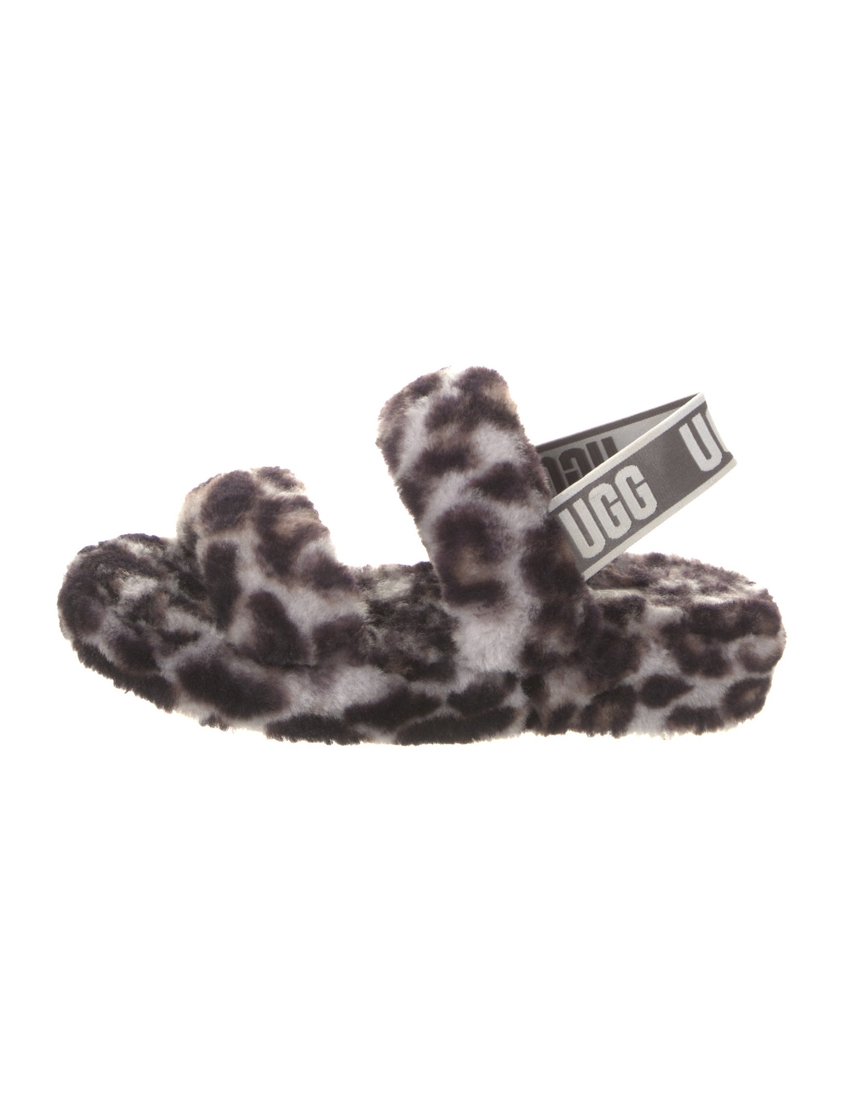 UGG Faux Fur Animal Print Slides Sandals, Shoes WUUGG94269 The