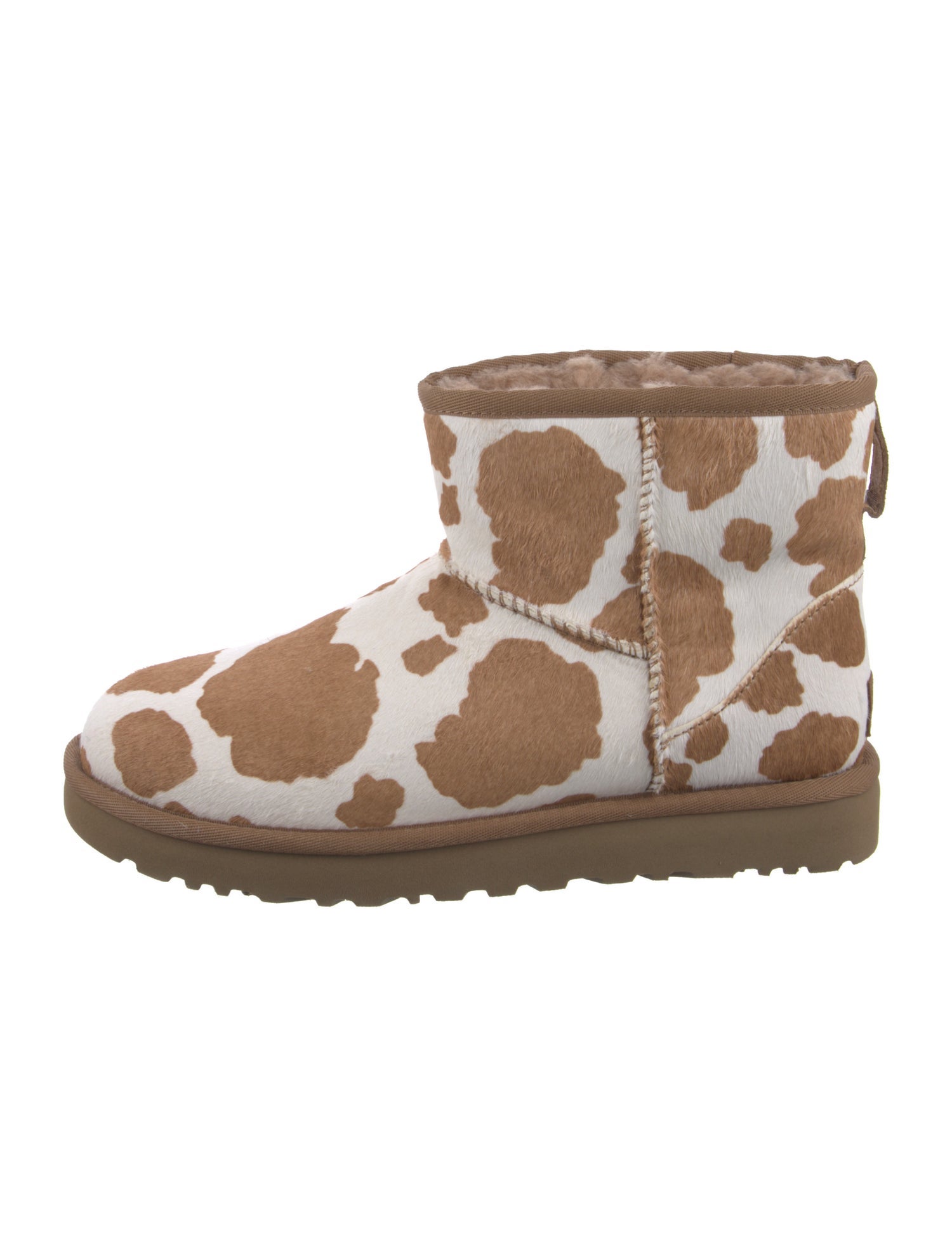 UGG Cow Print Mini Calf Hair Boots