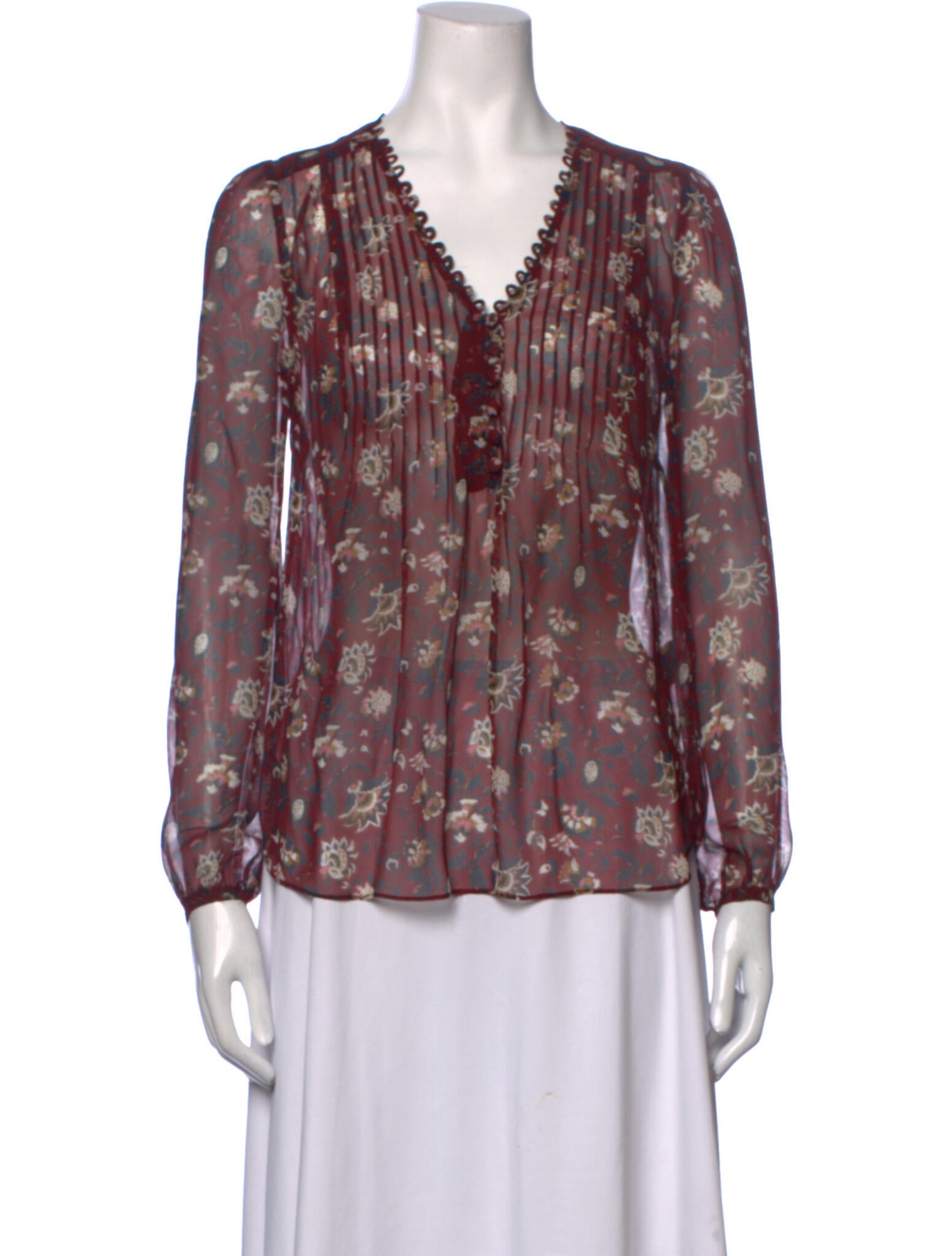 Veronica Beard Silk Floral Print Blouse