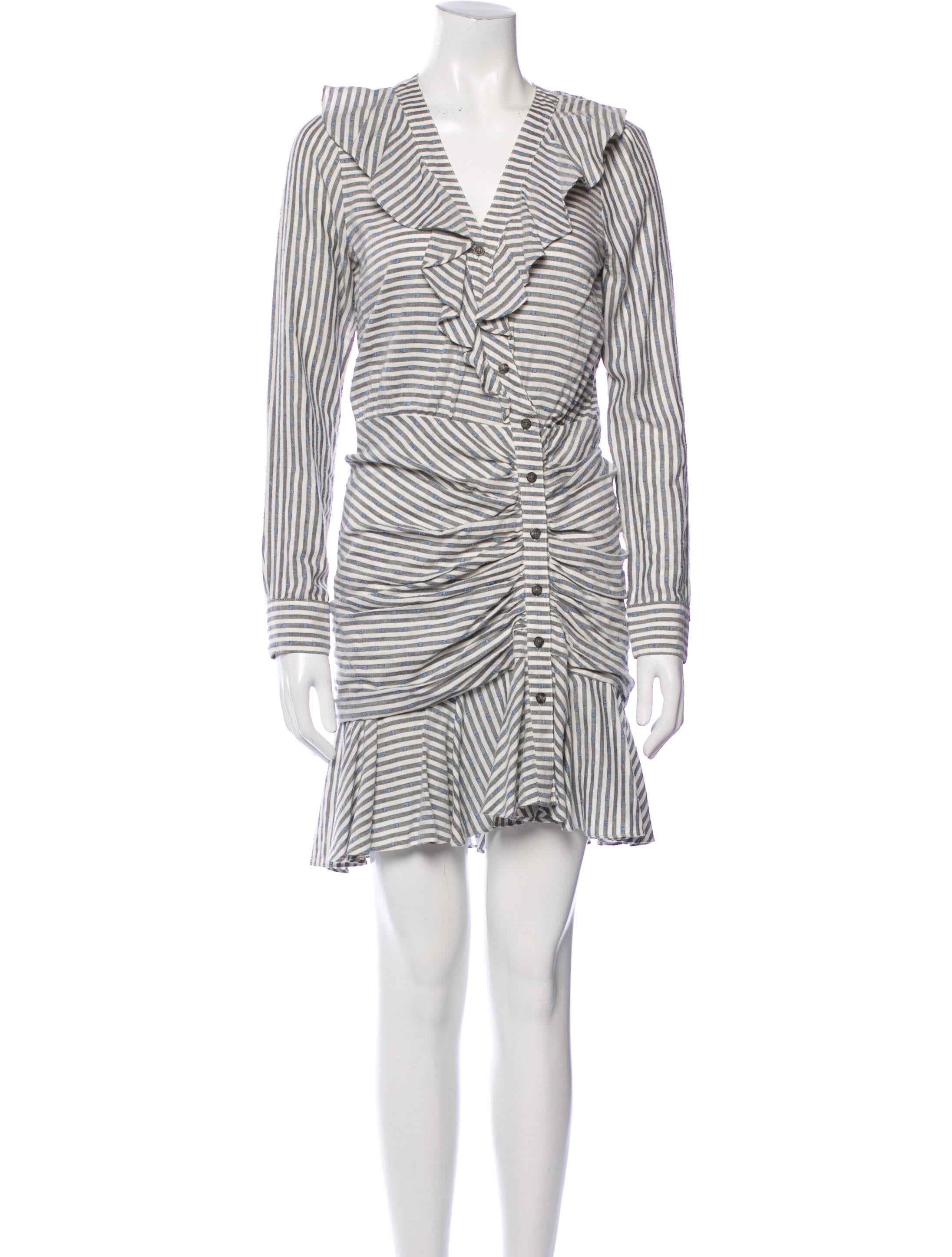 Veronica Beard Striped Mini Dress - Grey Dresses, Clothing - WV1122653 |  The RealReal