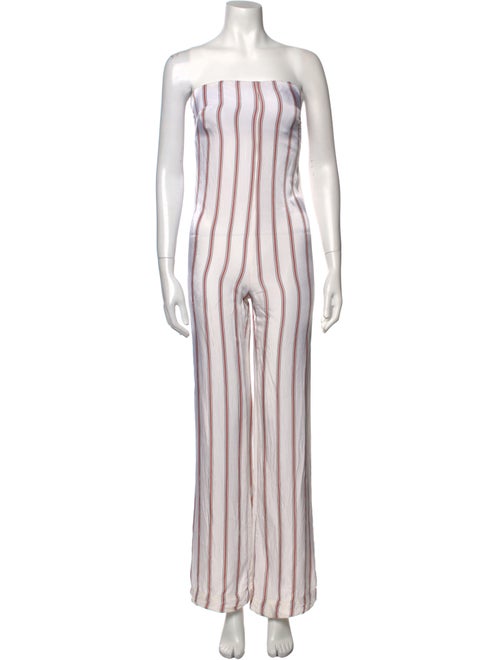 Veronica Beard Striped Strapless Jumpsuit