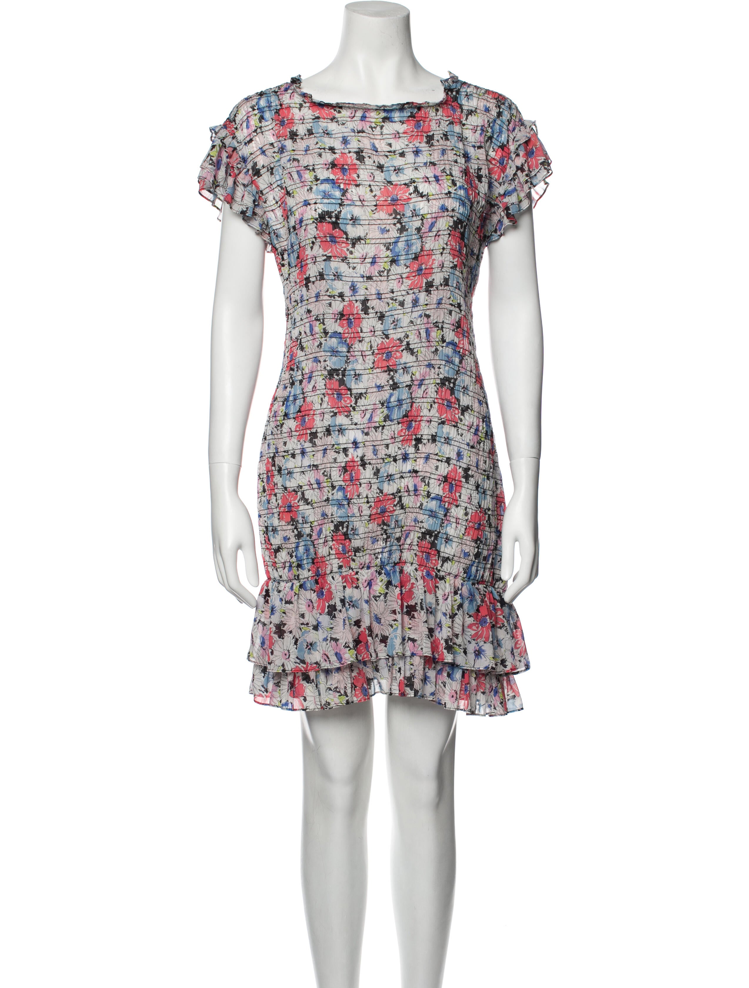 Veronica Beard Floral Print Knee-Length Dress
