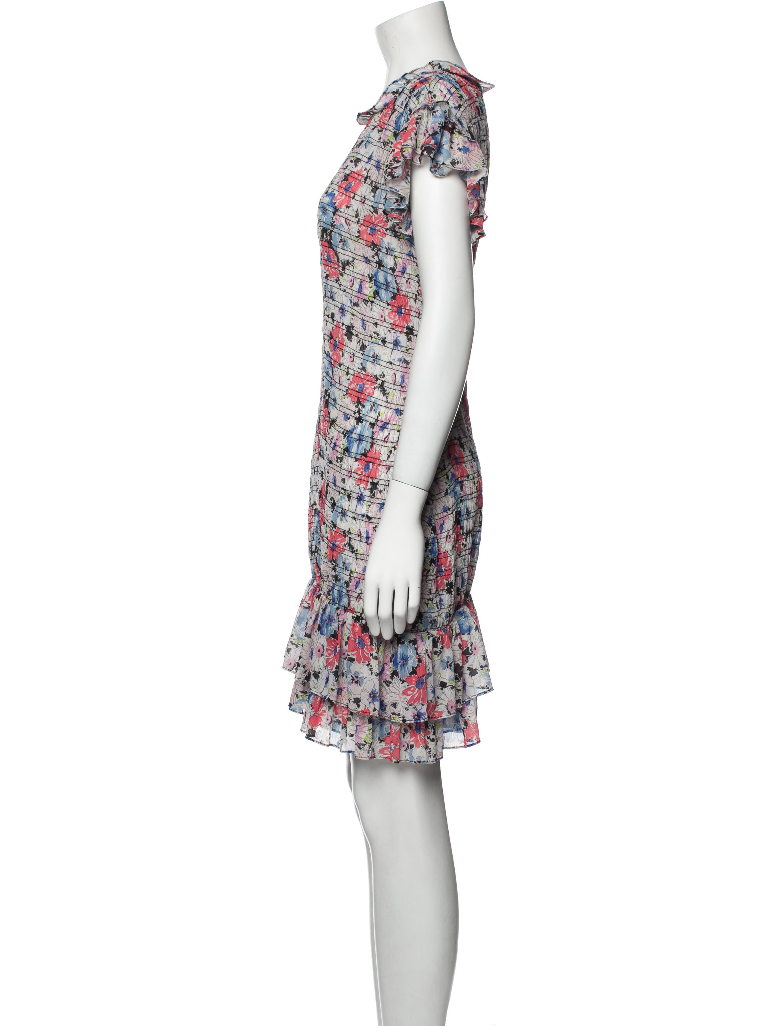 Veronica Beard Floral Print Knee-Length Dress