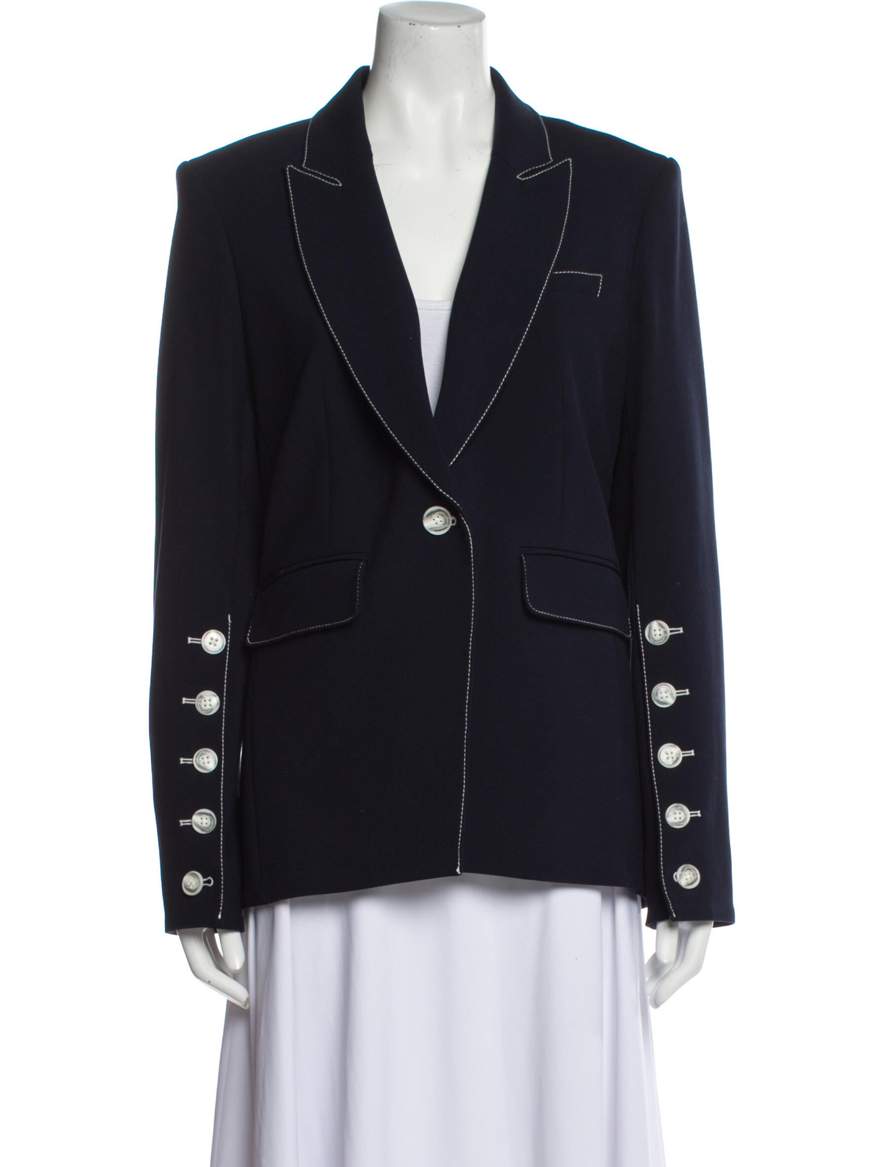 Veronica Beard Blazer Blue Jackets, Clothing WV1172563 The RealReal