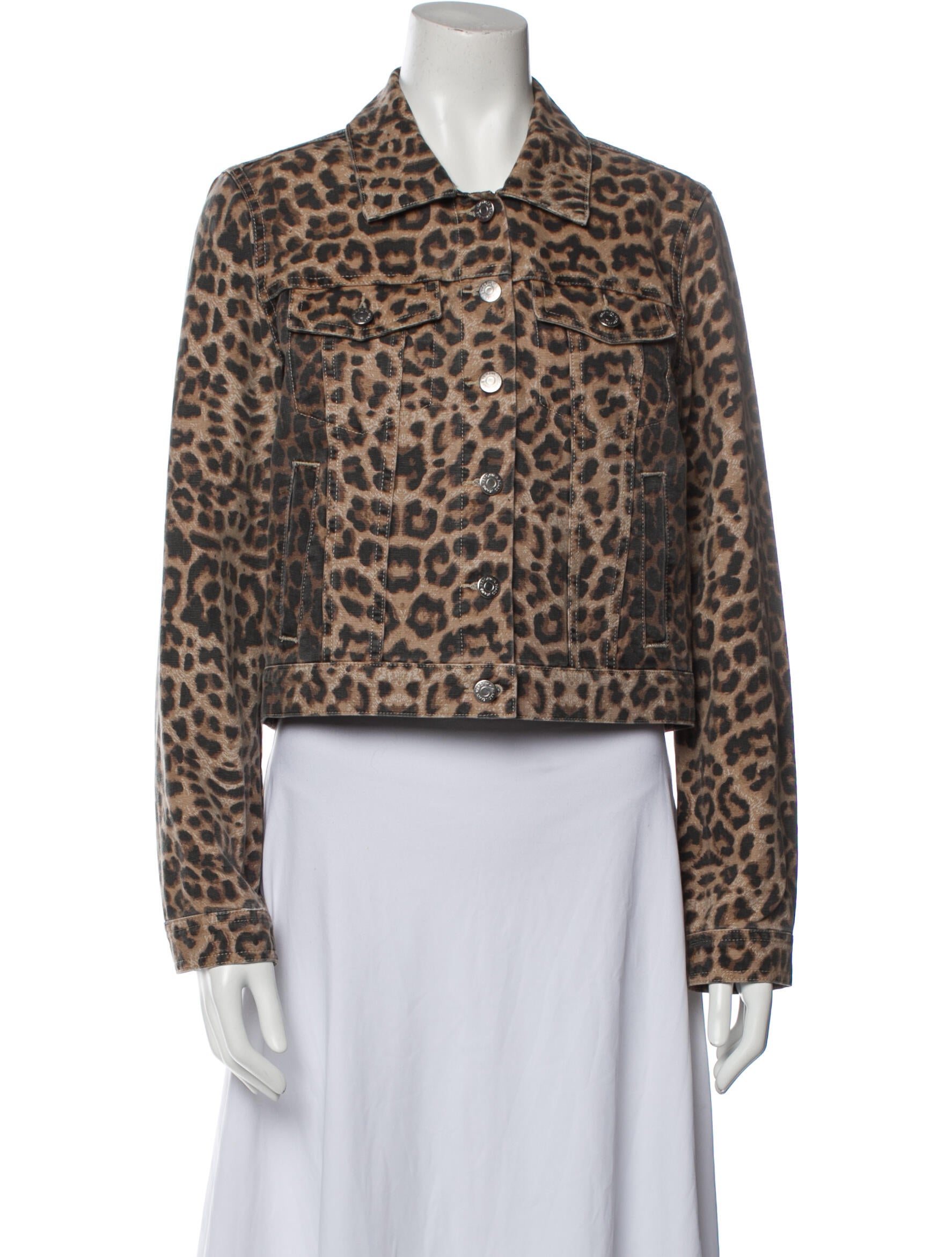 Veronica Beard Animal Print Denim Jacket - Neutrals Jackets, Clothing - WV1179713 | The RealReal