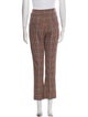 Veronica Beard Houndstooth Print Straight Leg Pants