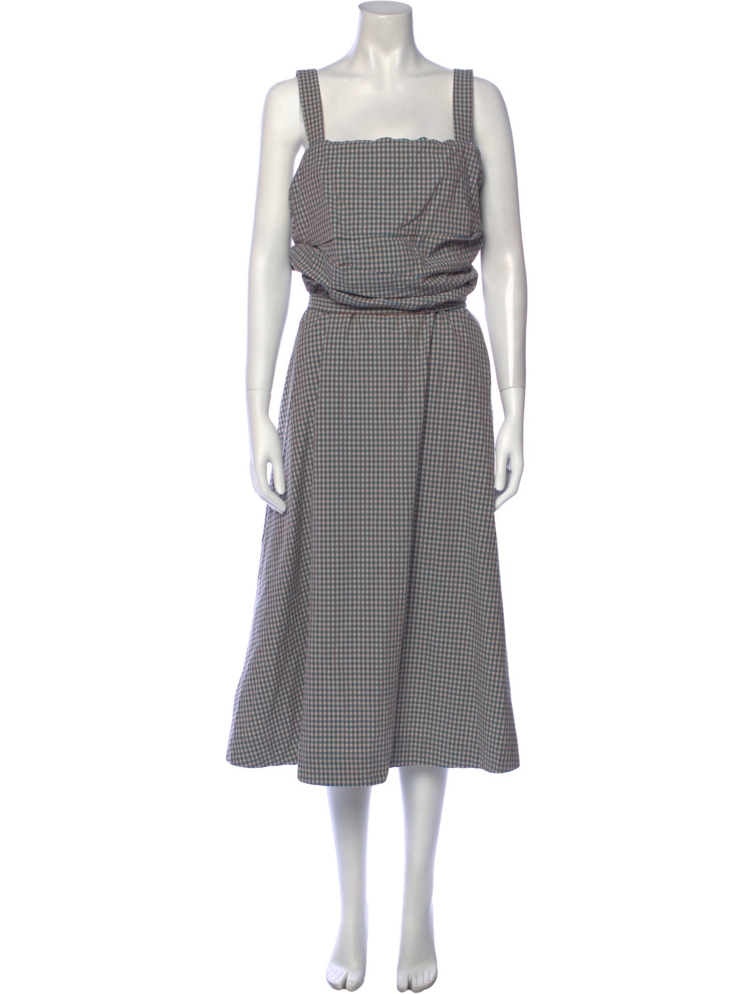 Veronica Beard Plaid Print Long Dress