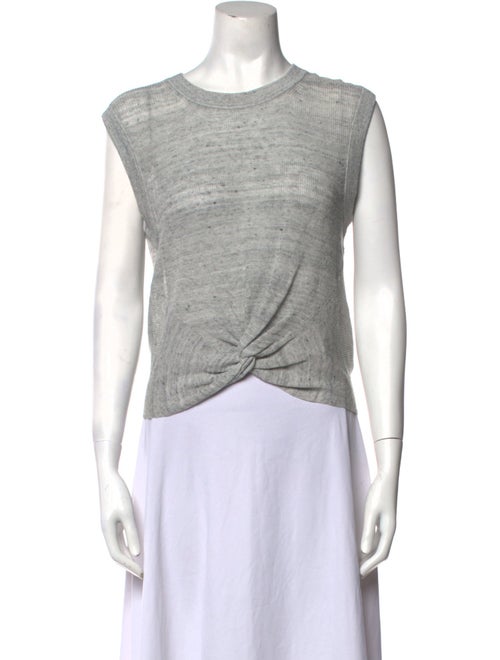 Veronica Beard Bateau Neckline Sleeveless Crop Top