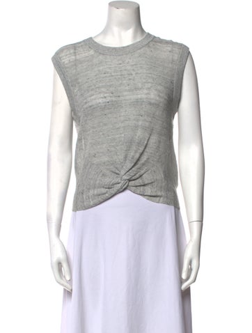 Veronica Beard Tops Bateau Neckline Sleeveless Crop Top S