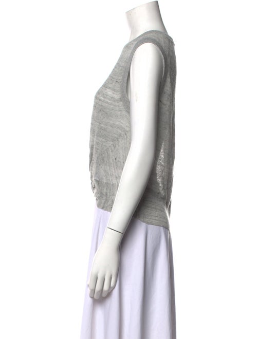 Veronica Beard Bateau Neckline Sleeveless Crop Top