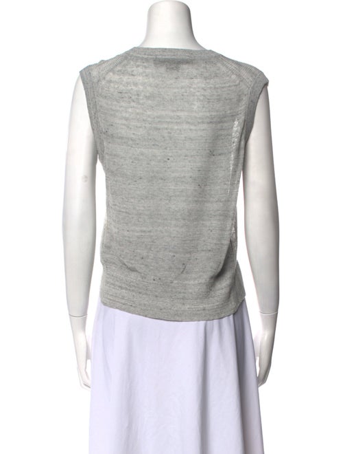 Veronica Beard Bateau Neckline Sleeveless Crop Top