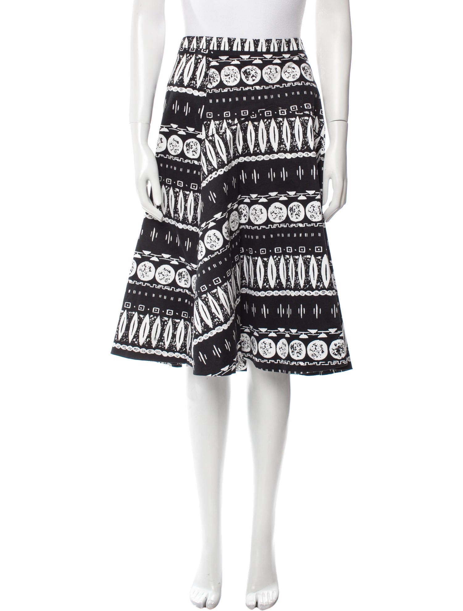 Veronica Beard Printed Knee-Length Skirt