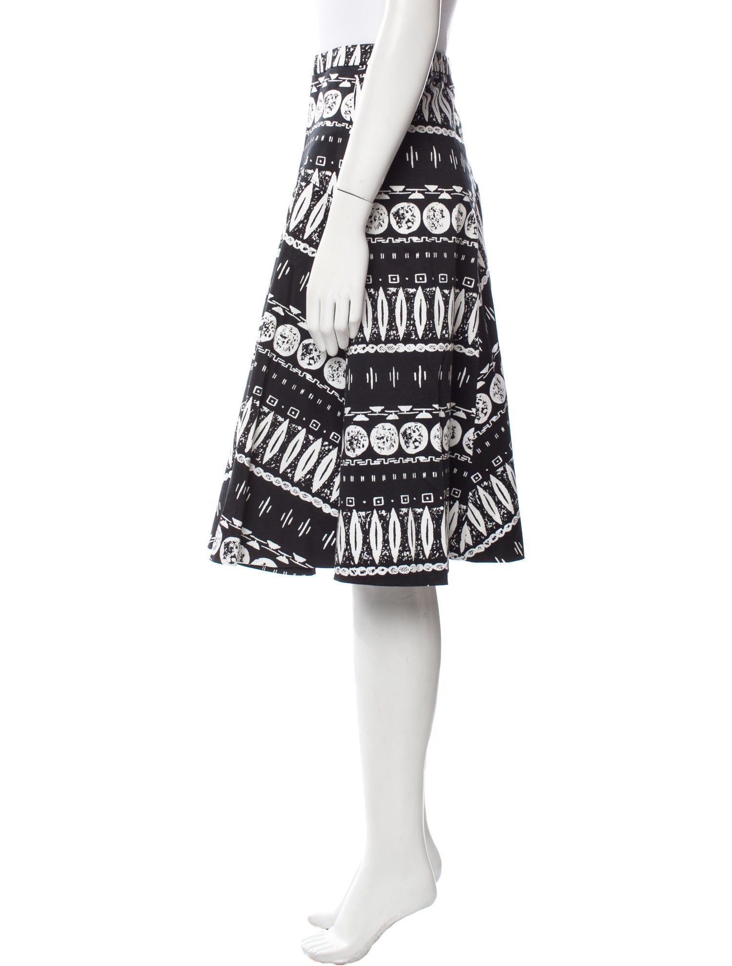 Veronica Beard Printed Knee-Length Skirt