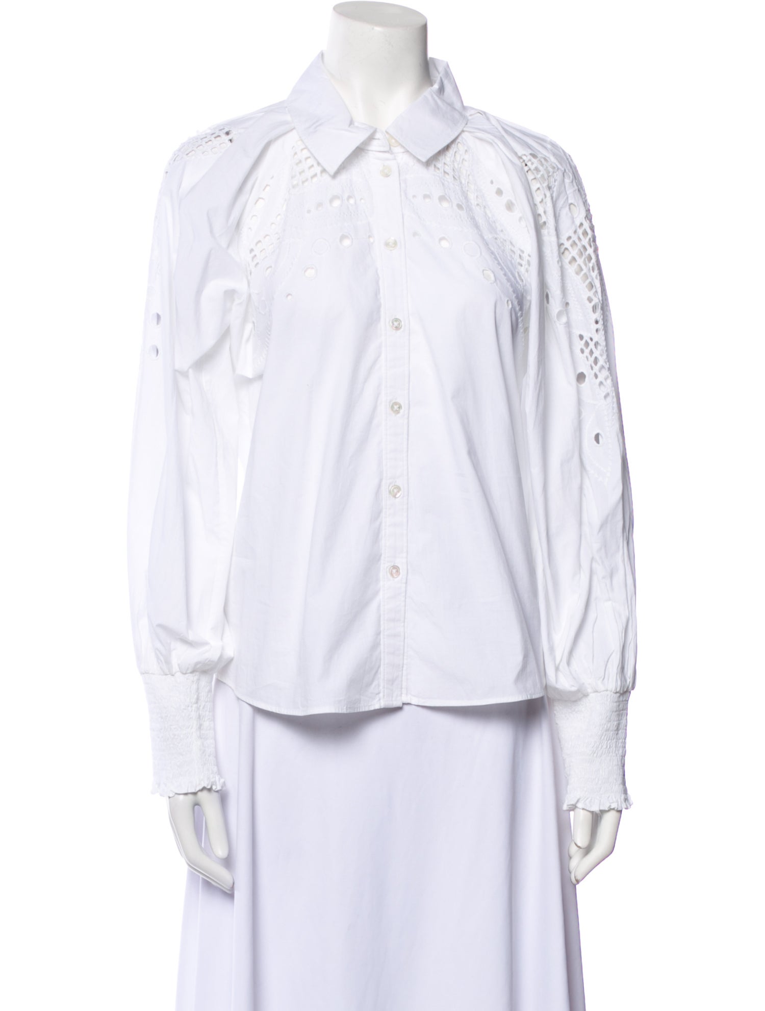 Veronica Beard Long Sleeve Button-Up Top