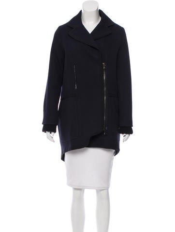 Veronica Beard Wool Notch-Lapel Coat