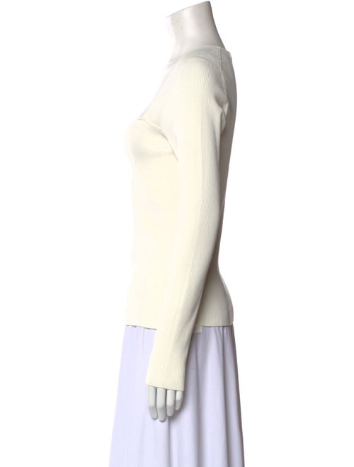 Veronica Beard Square Neckline Long Sleeve Top