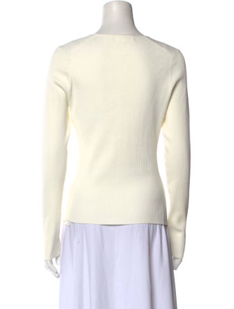 Veronica Beard Square Neckline Long Sleeve Top