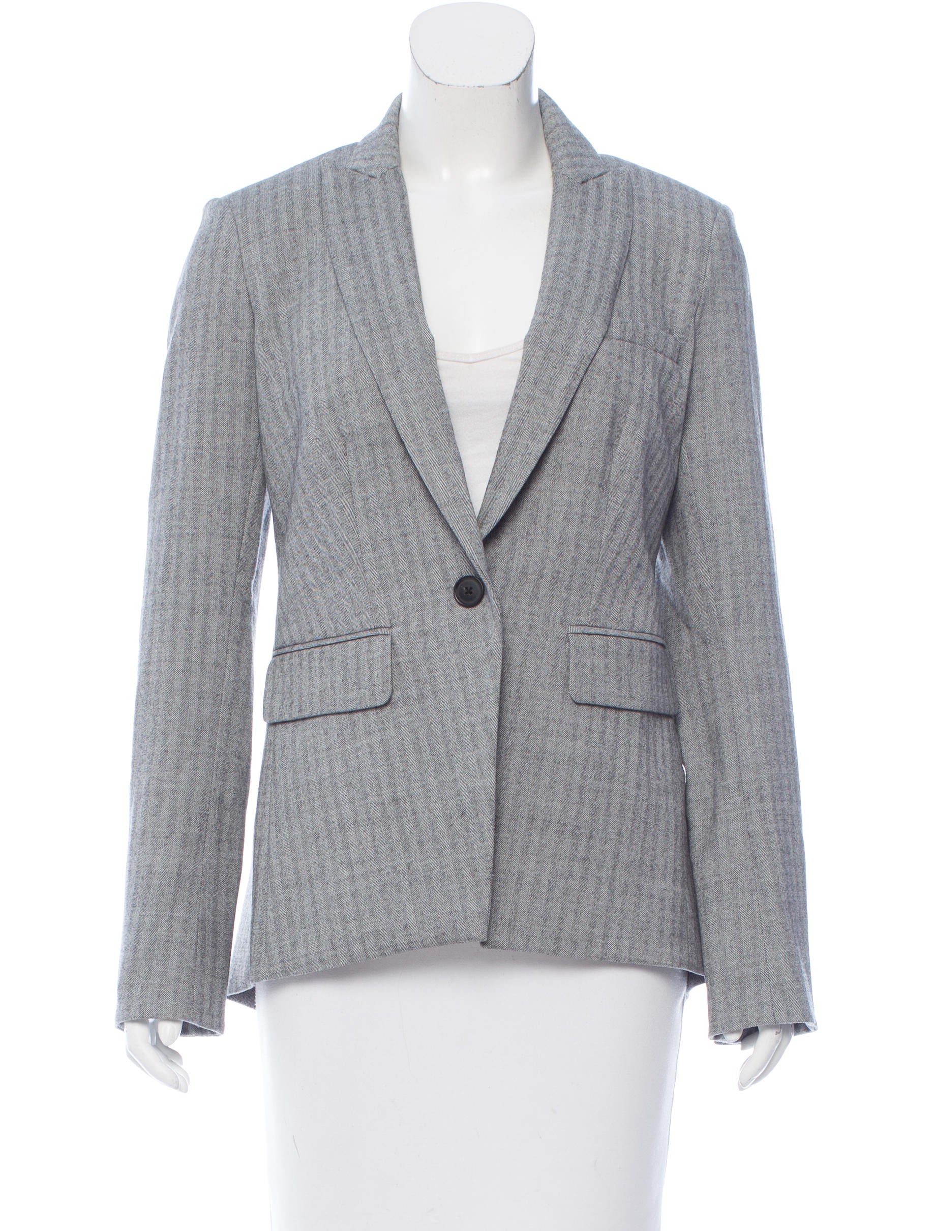 Veronica Beard Herringbone Wool Blazer Clothing WV124484 The RealReal