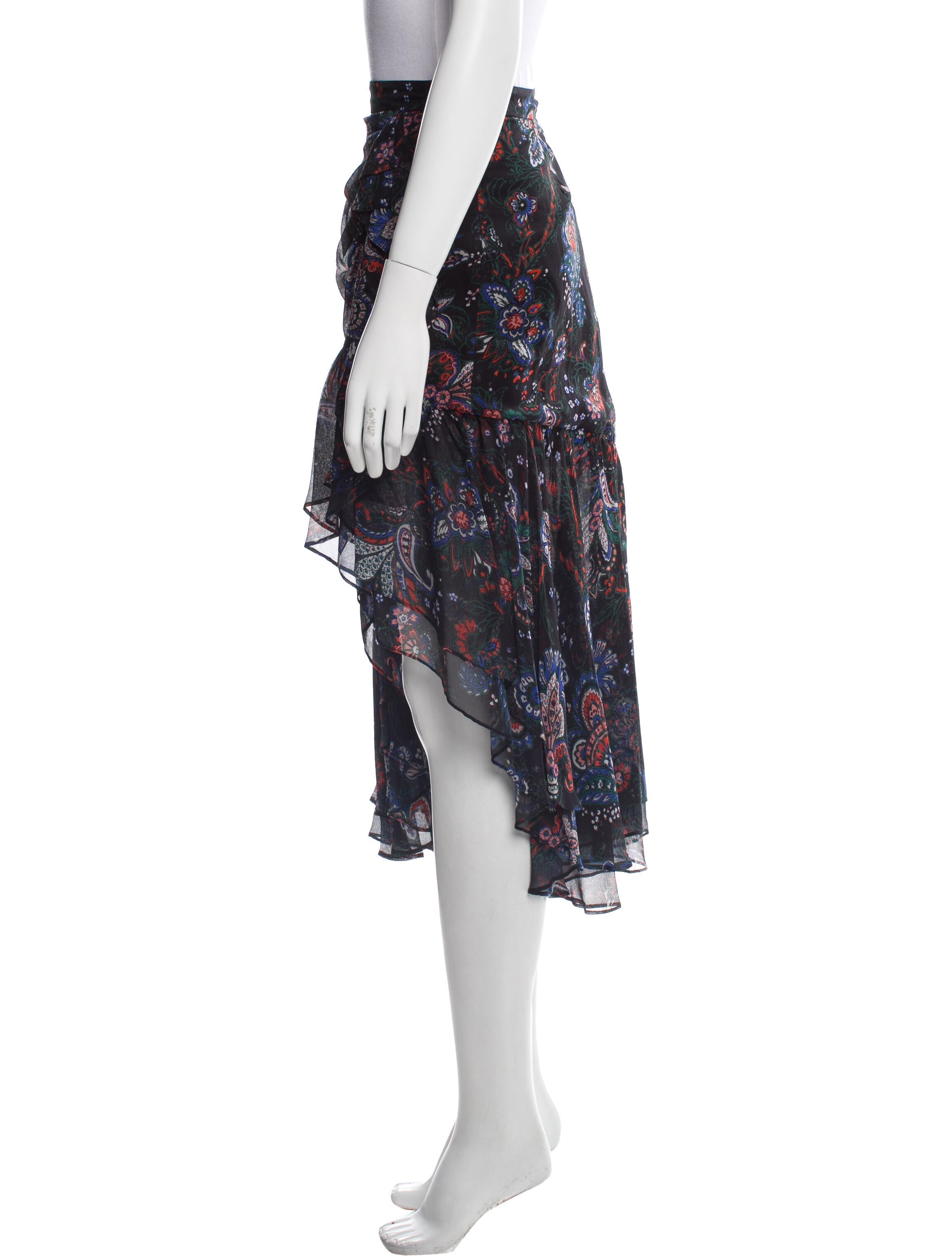 Veronica Beard Silk Midi Length Skirt