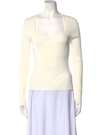 Veronica Beard V-Neck Long Sleeve Top